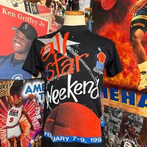 Vintage‎ 1992 NBA All Star Weekend Orlando Aerial Assault T Shirt Mens Sz Medium